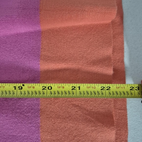 Avara Janine Sweater Womens Medium Pink Colorblock Mock Neck Knit Pullover - Picture 9 of 9